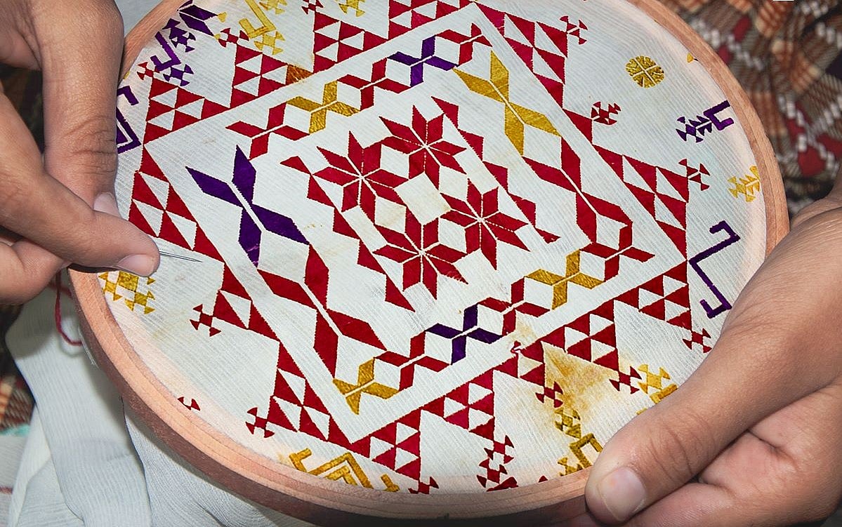 The Soof embroidery is known for its geometric pattern